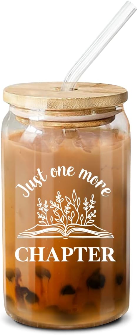 “One More Chapter” Glass Tumbler — 37% Off