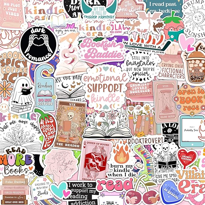 120-Pack Romance Book Stickers — 50% Off
